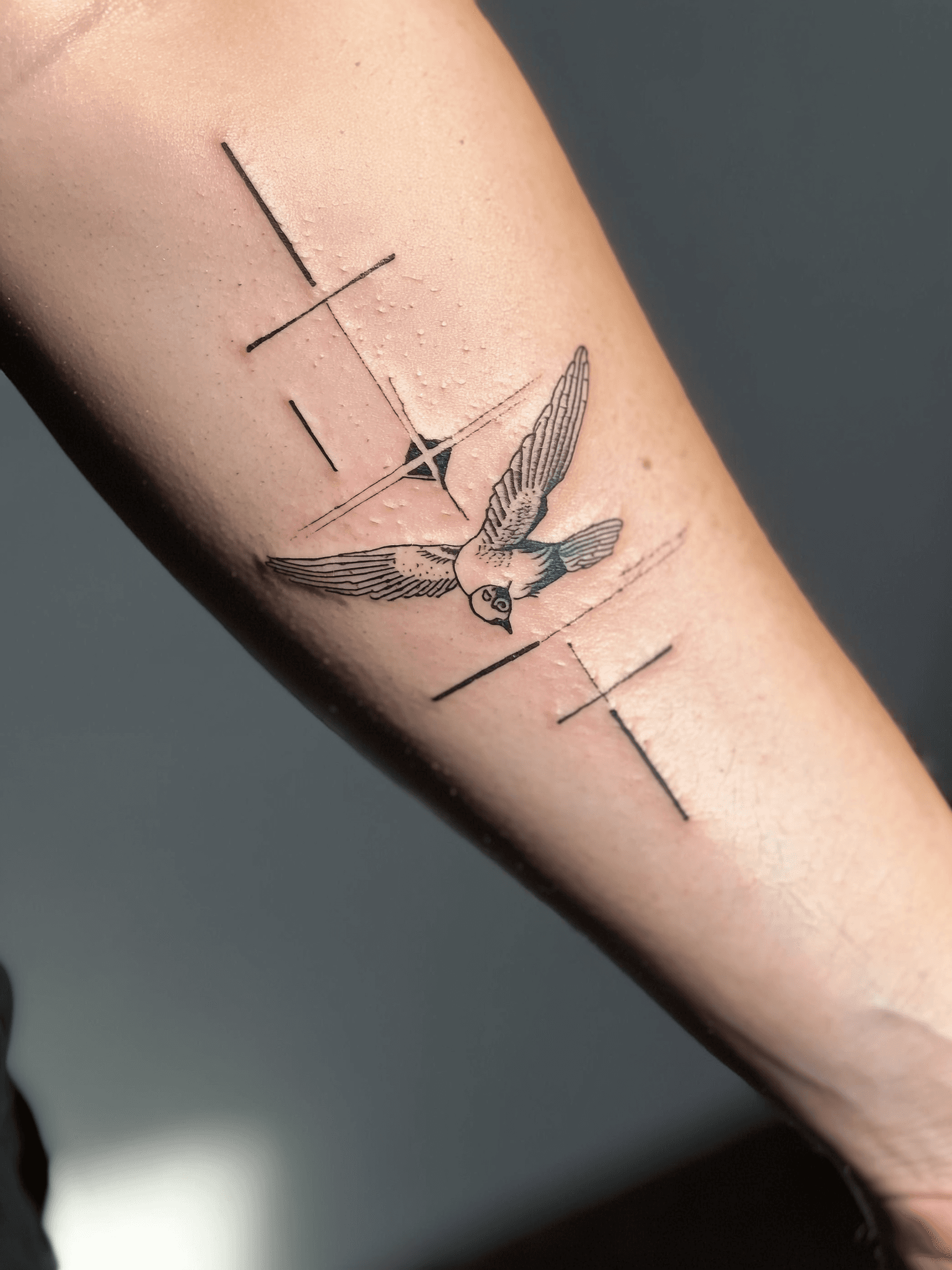 Small bird tattoo